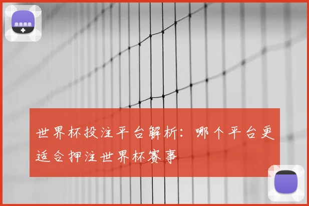 世界杯投注平台解析：哪个平台更适合押注世界杯赛事